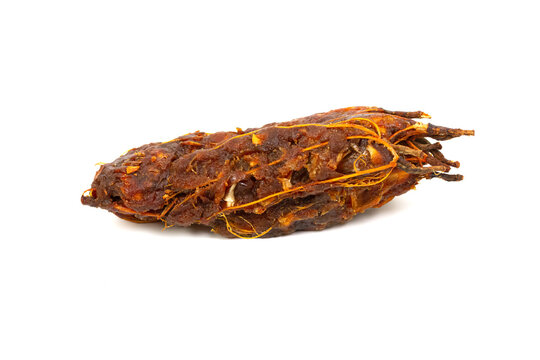 Ripe tamarind isolated on white background.