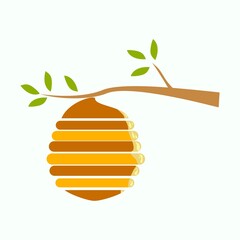 bee honey Beehive and design illustration vector
