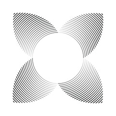 Lines in Circle Form . Spiral Vector Illustration .Technology round. Wave Logo . Design element . Abstract Geometric shape .
