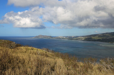 Landscape from the ridge - Oahu, Hawaii