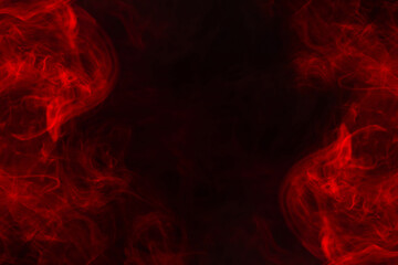 Red steam on a black background.