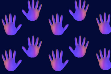 Pattern made of latex surgical or medical gloves . New Corona virus infection (novel corona virus disease) background. Pandemic panic concept..