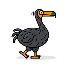 Extinct Dodo bird cartoon character vector illustration for Wildlife Day on September 4 © eyewave