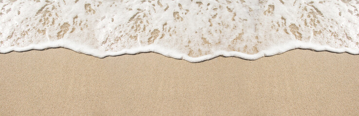 Beautifull banner for travel concept. Sand and sea. Travel, seascape, summer, vacation concept. Place for your design. Top of the year.