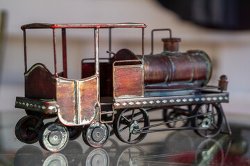 Iron Train Engine Vintage Toy Rust