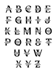vector works alphabet monograms