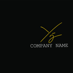 Yj handwritten logo for identity