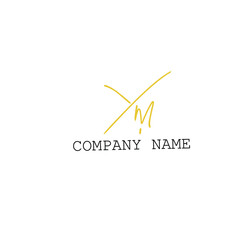 Ym handwritten logo for identity