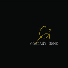 Gi handwritten logo for identity