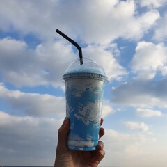 Sky cloud smoothie exactly like the sky