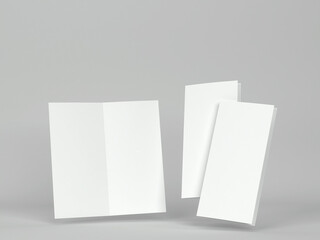 Blank bifold brochure mockup