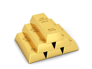 Stack of golden ingots