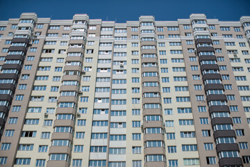 New apartments. Construction site. Production of apartments, social housing.