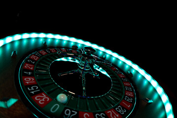 Roulette table close up at the Casino