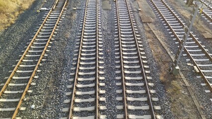 Railroad track.