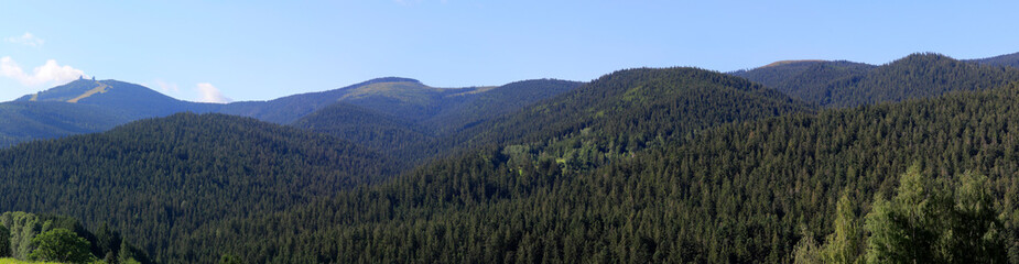  Bayerischer Wald, Hügellandschaft, Mittelgebirge,  Bayern, Deutschland, Europa, Panorama 