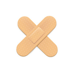 Medical band. Realistic illustration of plaster bandage. Vector illustration