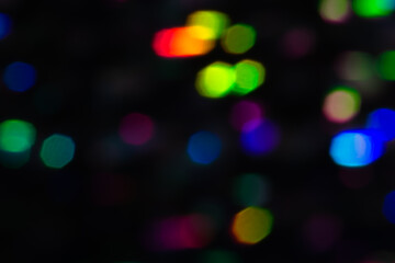 Bokeh rainbow colorful abstract blur holiday background defocus