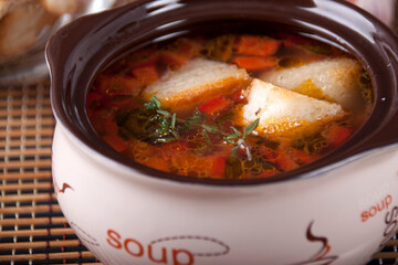 Soup with croutons