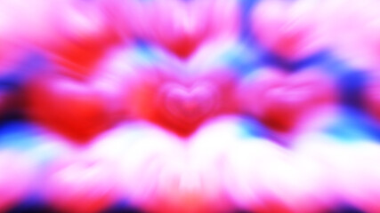 abstract hearts background illustration render