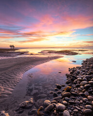 Color burst on the shore of Swami's Beach in Encinitas CA