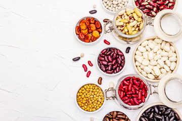Assorted different types of beans