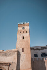 Medina entrance tower and old city walls in Essaouira, Morocco