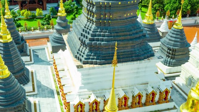 Hyper lapse of Wat Baan Den Temple, Chiangmai, Thailand.