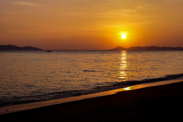 sunset on the sea