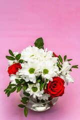 Bouquet of fresh flowers for Valentine's day or Wedding
