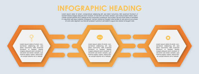 Hexagon infographic template