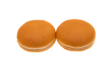 cheeseburger buns isolated