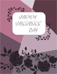 POSTCARD FOR VALENTINE'S DAY 