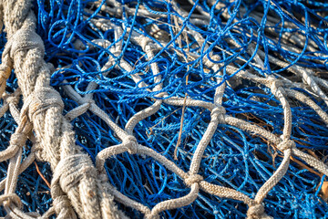 blue fishing net