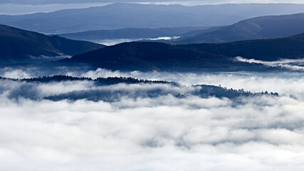 fog over the mountains