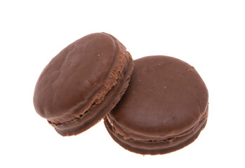 chocolate double cookie isolated