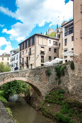 Fototapeta premium bridge over the river, old town of granada, andalusia, spain