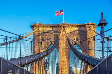 Brooklyn bridge structure, New York, USA