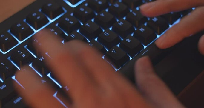 Typing on RGB LED Keyboard