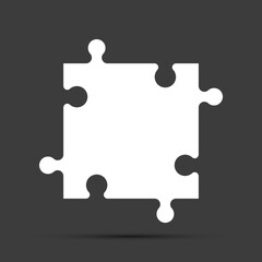 Puzzle piece icon. Abstract background. illustration