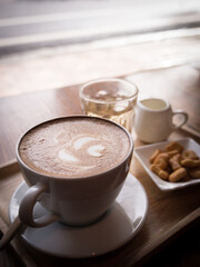 Hot coffee.
