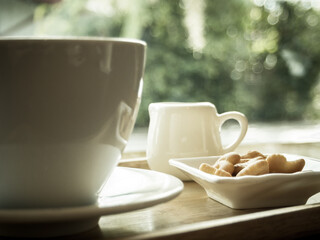 Hot coffee.
