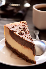 Cheesecake Baileys with two types of chocolate