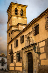 Fototapeta na wymiar bell tower of the church in granada, spain