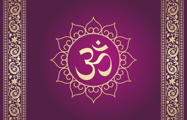 aum syllable , paisley design ,Hinduism , India	
