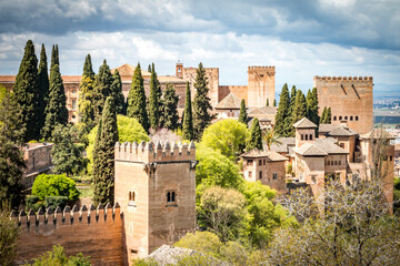 Fototapeta na wymiar palace of alhambra in granada, andalusia, spain
