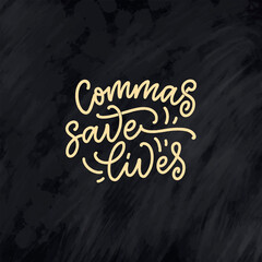 Hand drawn lettering composition about Grammar. Funny slogan. Isolated calligraphy quote. Great design for book cover, postcard, t shirt print or poster. Vector