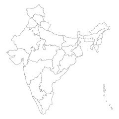 地図　インド
