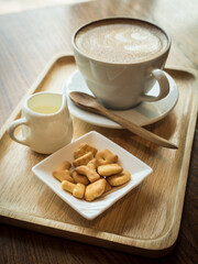 Hot coffee.
