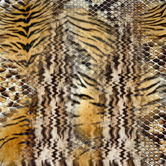 Texture of leopard style fabric. Animal print, leopard texture background